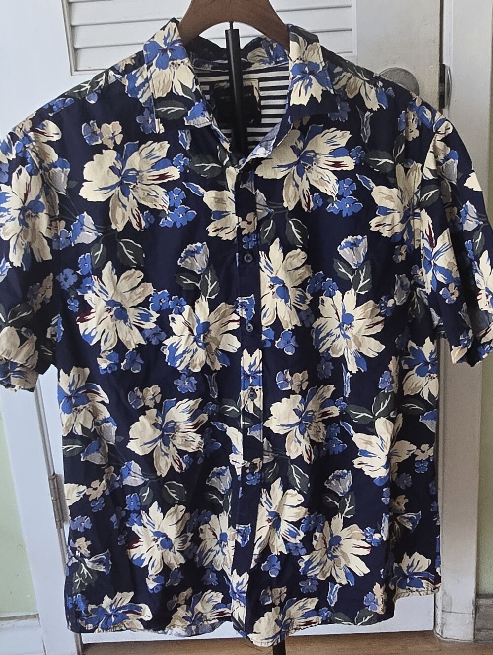 Denim & Flower Ricky Singh Floral Button Up Shirt Men's XL Resort Shirt